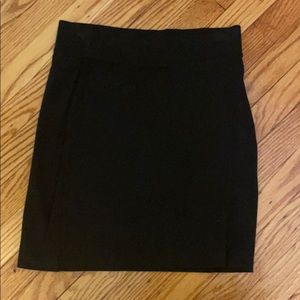 Black mini skirt